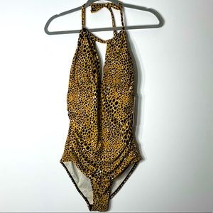 NWT On the Beach Cha Cha Cheetah One Piece Swimsuit Size 12